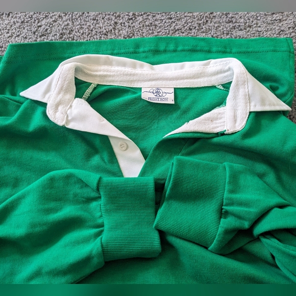 Front Row long sleeve plain for Men. Green & White. Size Small. Barely used - Picture 6 of 6